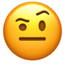 face with raised eyebrow emoji