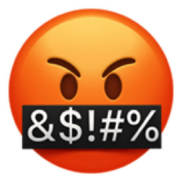face with symbols on mouth emoji