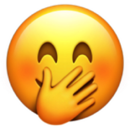 face with hand over mouth emoji
