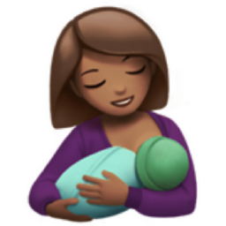 breast-feeding: medium skin tone emoji