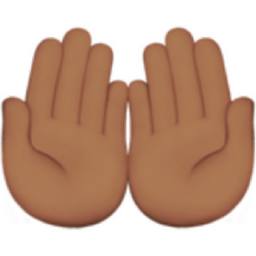 palms up together: medium skin tone emoji