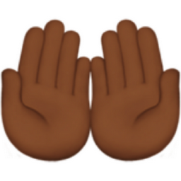 palms up together: medium-dark skin tone emoji