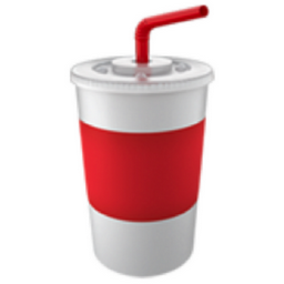 cup with straw emoji