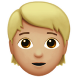 person: medium-light skin tone emoji
