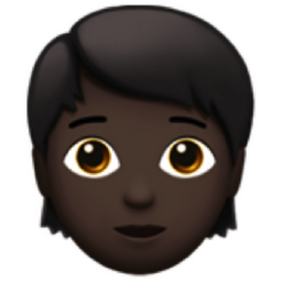 person: dark skin tone emoji