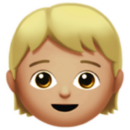 child: medium-light skin tone emoji