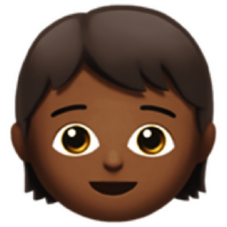 child: medium-dark skin tone emoji