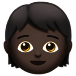 child: dark skin tone emoji