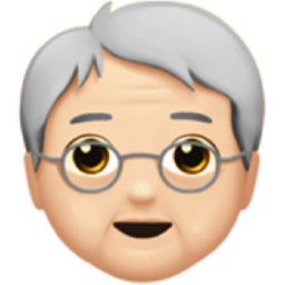 older person: light skin tone emoji