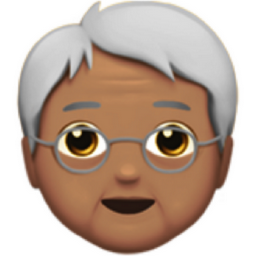 older person: medium skin tone emoji