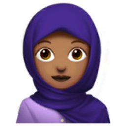woman with headscarf: medium skin tone emoji
