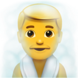 man in steamy room emoji