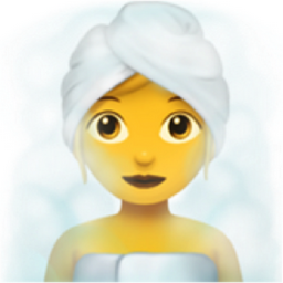 woman in steamy room emoji