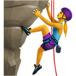 woman climbing emoji