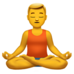 man in lotus position emoji