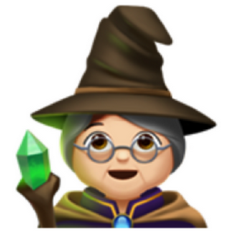 woman mage: light skin tone emoji