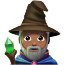 man mage: medium skin tone emoji