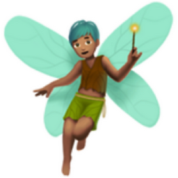 man fairy: medium skin tone emoji