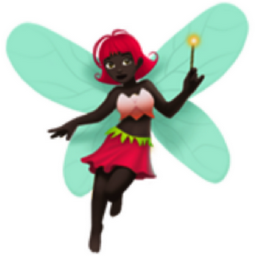 woman fairy: dark skin tone Emoji  (U+1F9DA, U+1F3FF, U+200D,  U+2640, U+FE0F)