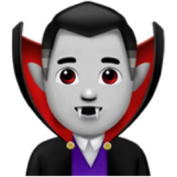 man vampire: light skin tone emoji