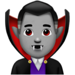 man vampire: medium-light skin tone emoji