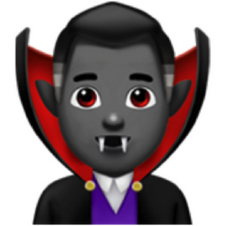 man vampire: medium-dark skin tone emoji