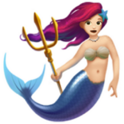 mermaid: light skin tone emoji