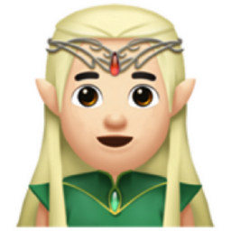 man elf: light skin tone emoji