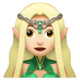 woman elf: light skin tone emoji