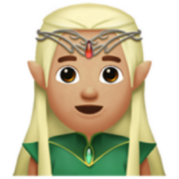 man elf: medium-light skin tone emoji