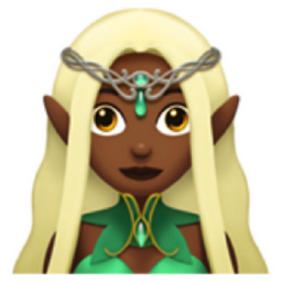 woman elf: medium-dark skin tone emoji