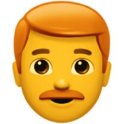 man: red hair emoji