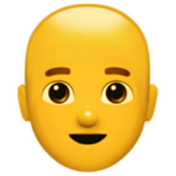 man: bald emoji