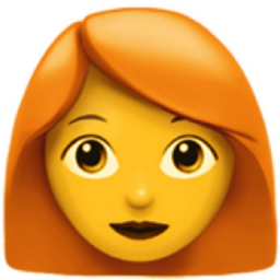 woman: red hair emoji
