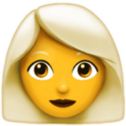 woman: white hair emoji