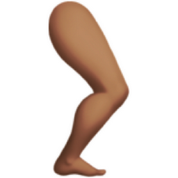 leg: medium skin tone emoji