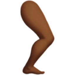 leg: medium-dark skin tone emoji