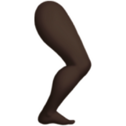 leg: dark skin tone emoji