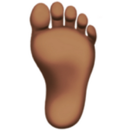 foot: medium skin tone emoji