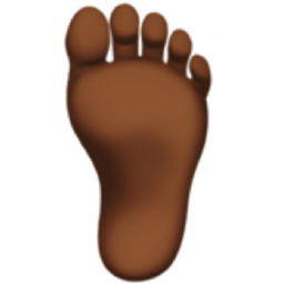 foot: medium-dark skin tone emoji