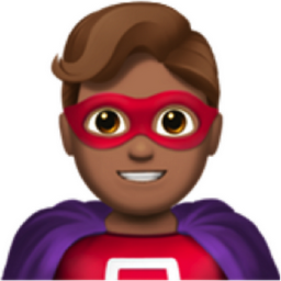 man superhero: medium skin tone emoji