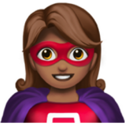 woman superhero: medium skin tone emoji