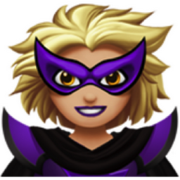 woman supervillain: medium-light skin tone emoji