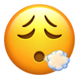 face exhaling emoji