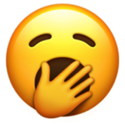 yawning face emoji