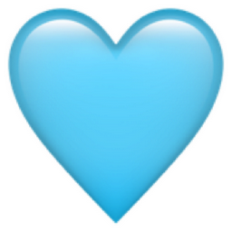 light blue heart emoji