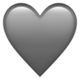 grey heart emoji