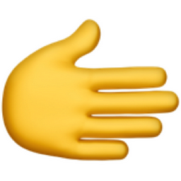 rightwards hand emoji