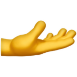 palm up hand emoji