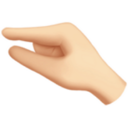 pinching hand: light skin tone emoji